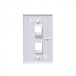 BLANCO c/Etiquetas 2-Keystone Vertical Faceplate 70x114mm