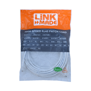 LINKMADE 10mt Cat6 U/UTP Blanco LSZH Cable Patch Inyectado Multifilar