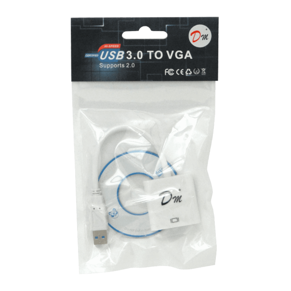 USB-A-M USB3.0 VGA-H Adaptador Cable 10cm solo-PC - Imagen 3