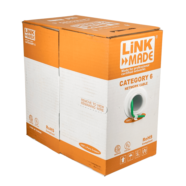 LINKMADE LSZH Verde CAT6 UTP 300mt Unifilar Cobre Caja Cable Taiwan - Imagen 4