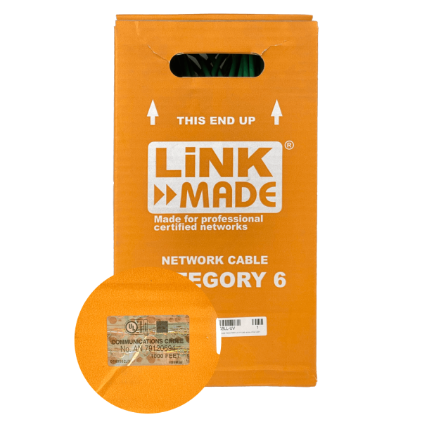 LINKMADE LSZH Verde CAT6 UTP 300mt Unifilar Cobre Caja Cable Taiwan - Imagen 2
