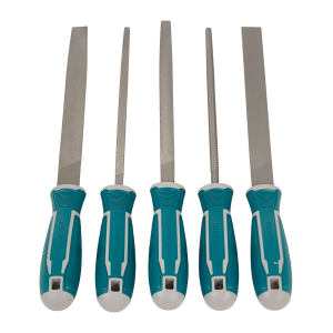 TOTAL Set limas 5-piezas Acero T12 8-pulgadas 203mm THT918516