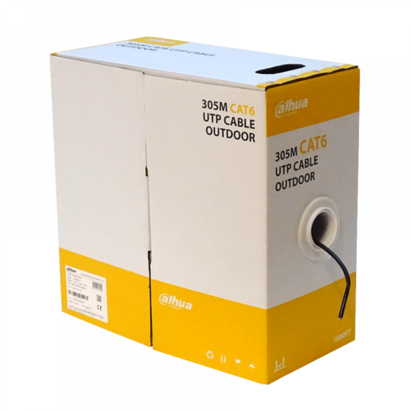 DAHUA 305m Ext Cat6 Negro AWG23 Cable UTP Unifilar Cobre PFM920-6U - Imagen 2