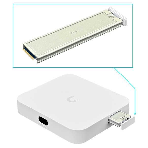 UBIQUITI 1-2500 4-2500 NVMe M.2 SSD-512GB BTE UniFi Gateway inc-5V - Imagen 4