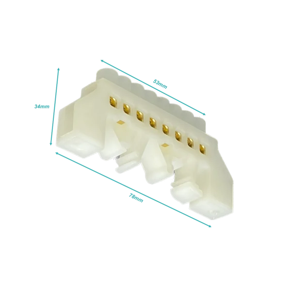 Regleta Blanca 8-Conexiones 4mm Riel Din Distribucion Electrica