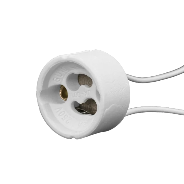 BASE GU10 Ceramica con cables Soquete Conector