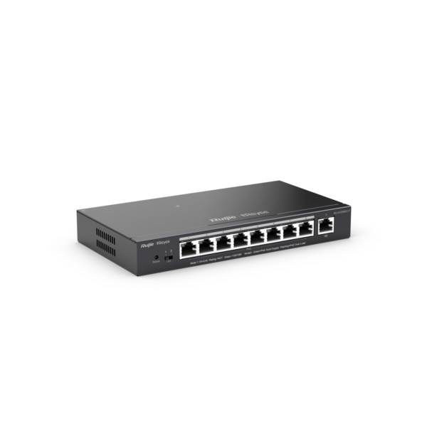 REYEE SWITCH CLOUD MANAGED ADMIN L2 8 PUERTOS GIGA POE AF/AT 120W 2 PUERTOS GIGA DC 54V/ 2.4A