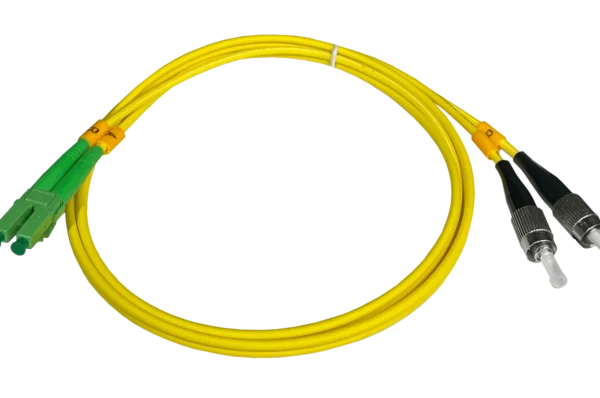 1mt LC/APC-FC/UPC MonoModo SM Duplex Jumper Cable Fibra 9/125um 3mm