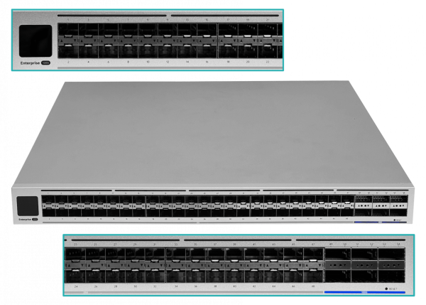 UBIQUITI 48-SFP28 6-QSFP28 Switch UniFi Rack Admin-L3 2-220Vac 550W - Imagen 2