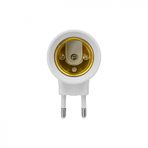 Soquete E27 enchufe nacional macho con interruptor req-Ampolleta