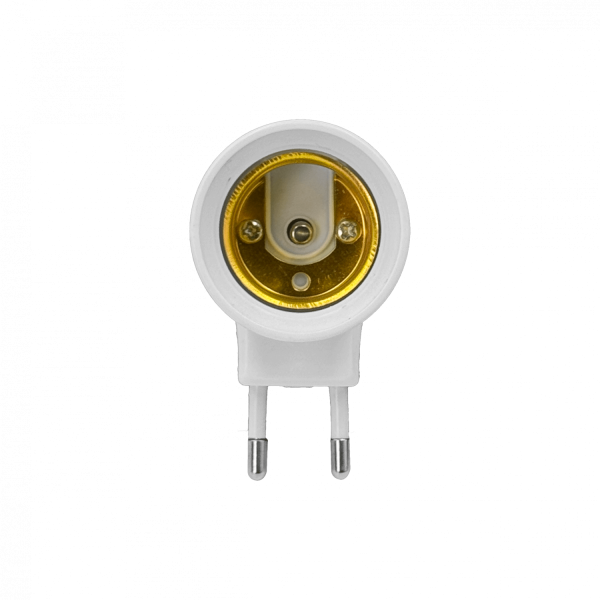 Soquete E27 enchufe nacional macho con interruptor req-Ampolleta