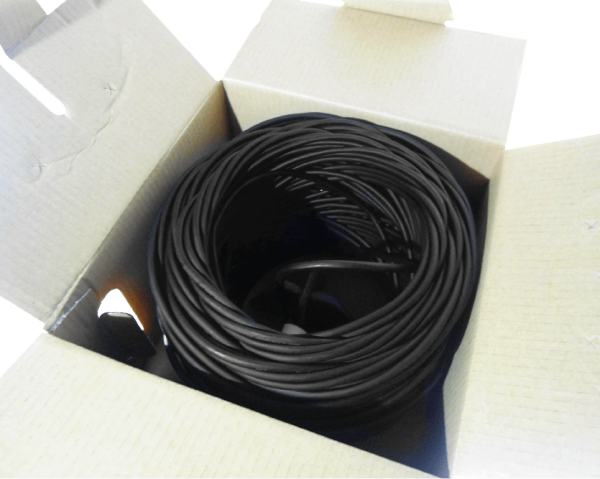 LINKMADE 100mt Cat5E F/UTP Exterior PE Solid Unifilar Cable Negro - Imagen 2