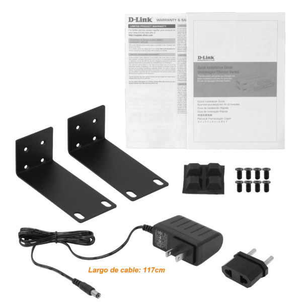 D-LINK 16-1000 Rack no-Administrable Switch Gigabit inc-12V - Imagen 3
