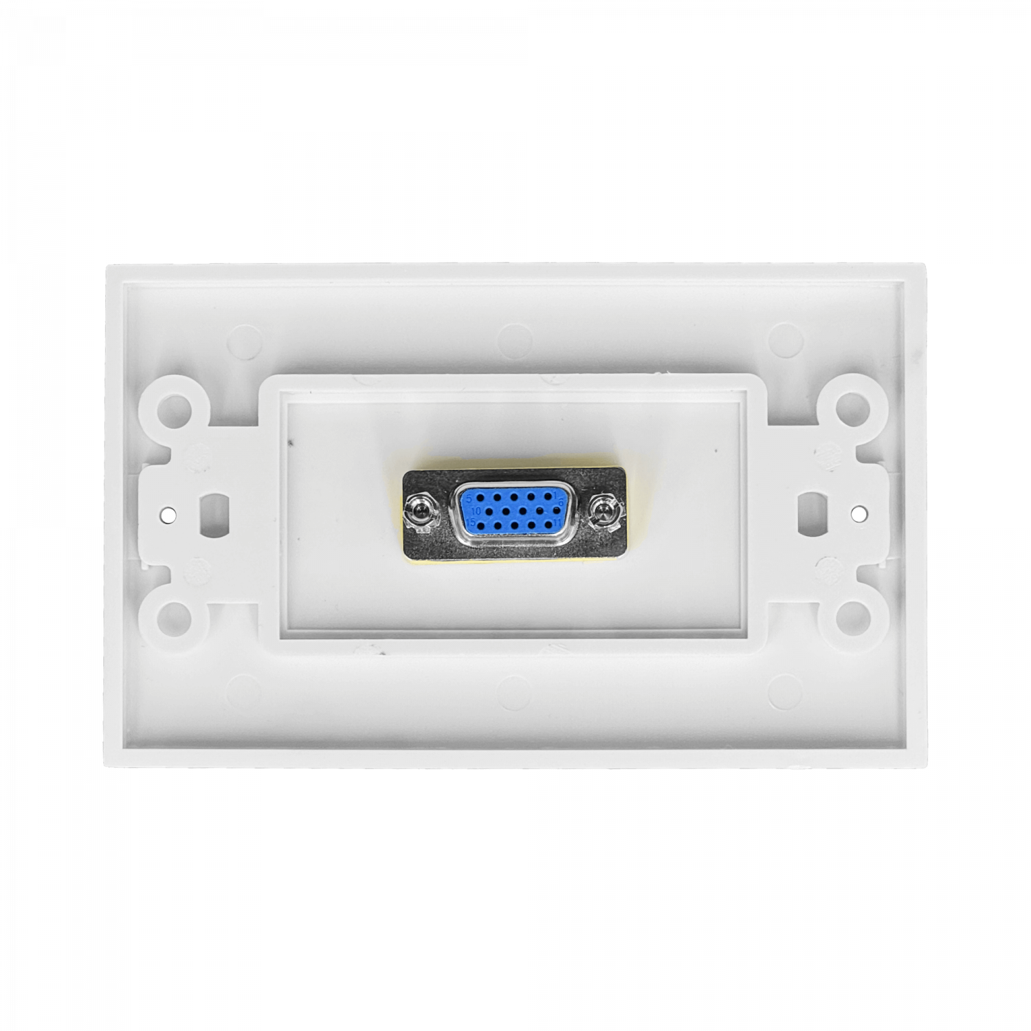 Blanco VGA Conector H-H Faceplate WPHD15FF-Plastico 70x114mm - Imagen 5