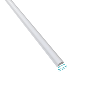 LINKCHIP 25x10mm 2mt 1,15mm-Tapa 1mm-Base PVC Canaleta de Piso Blanca