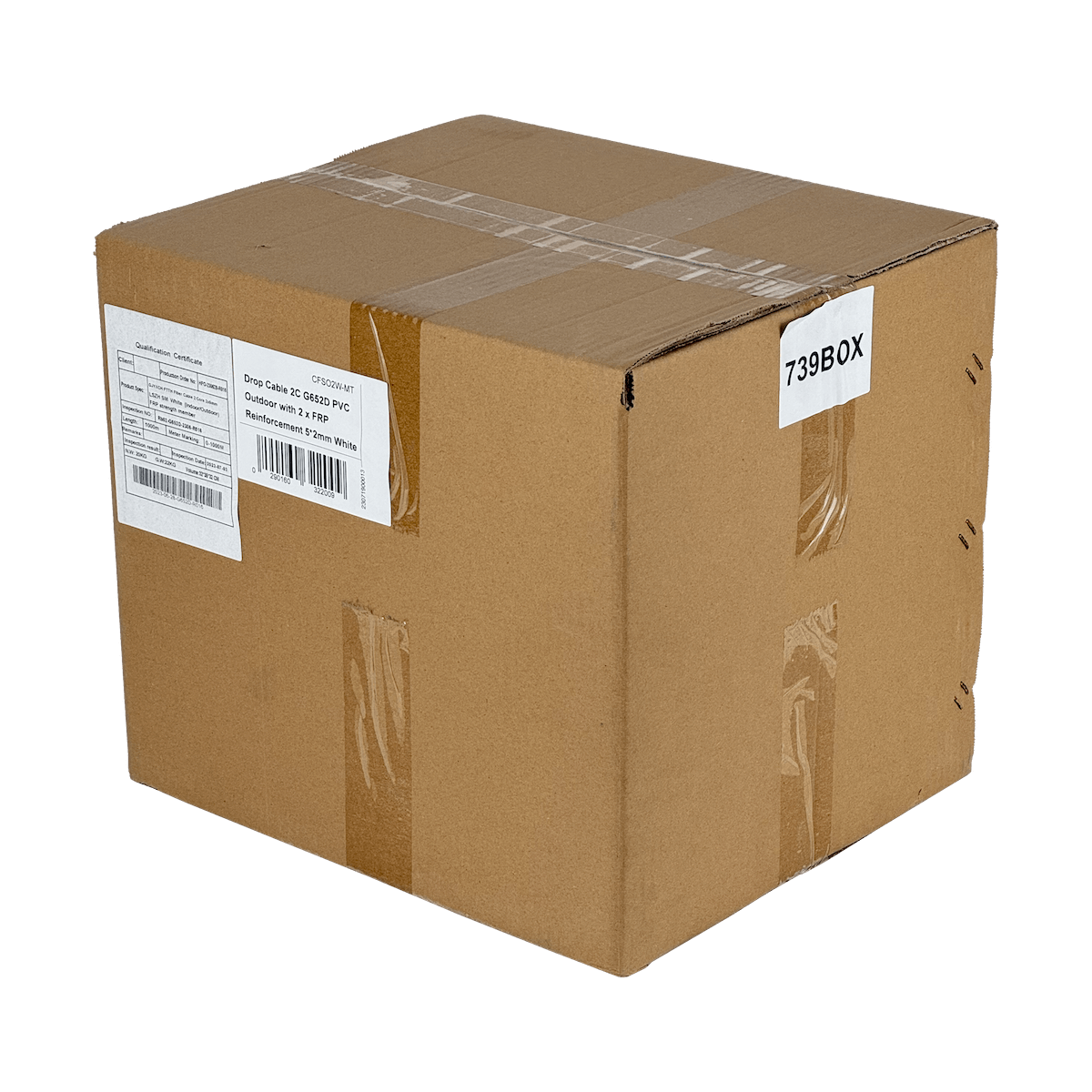 Blanca 1000mts 2-Fibra-SM-G652D DropFTTH Interior-PVC 3-Portante 5x2mm