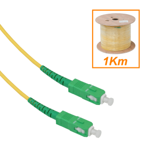 1km 1-Fibra SC/APC-SC/APC MonoModo SM Jumper 1000mt 3mm inc-carrete