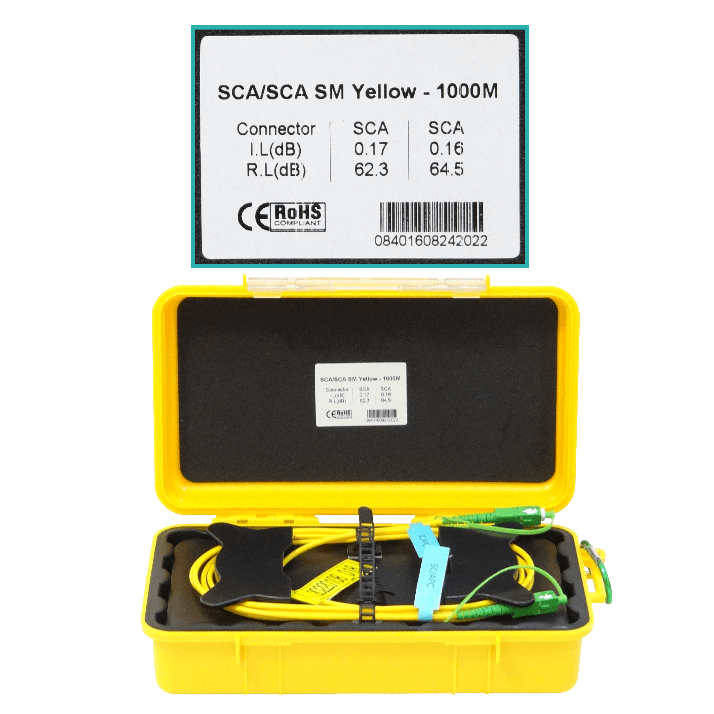 1km 9/125 SC-SC/APC G652 Monomodo SM SX 1000mt Bobina Lanzamiento - Imagen 2