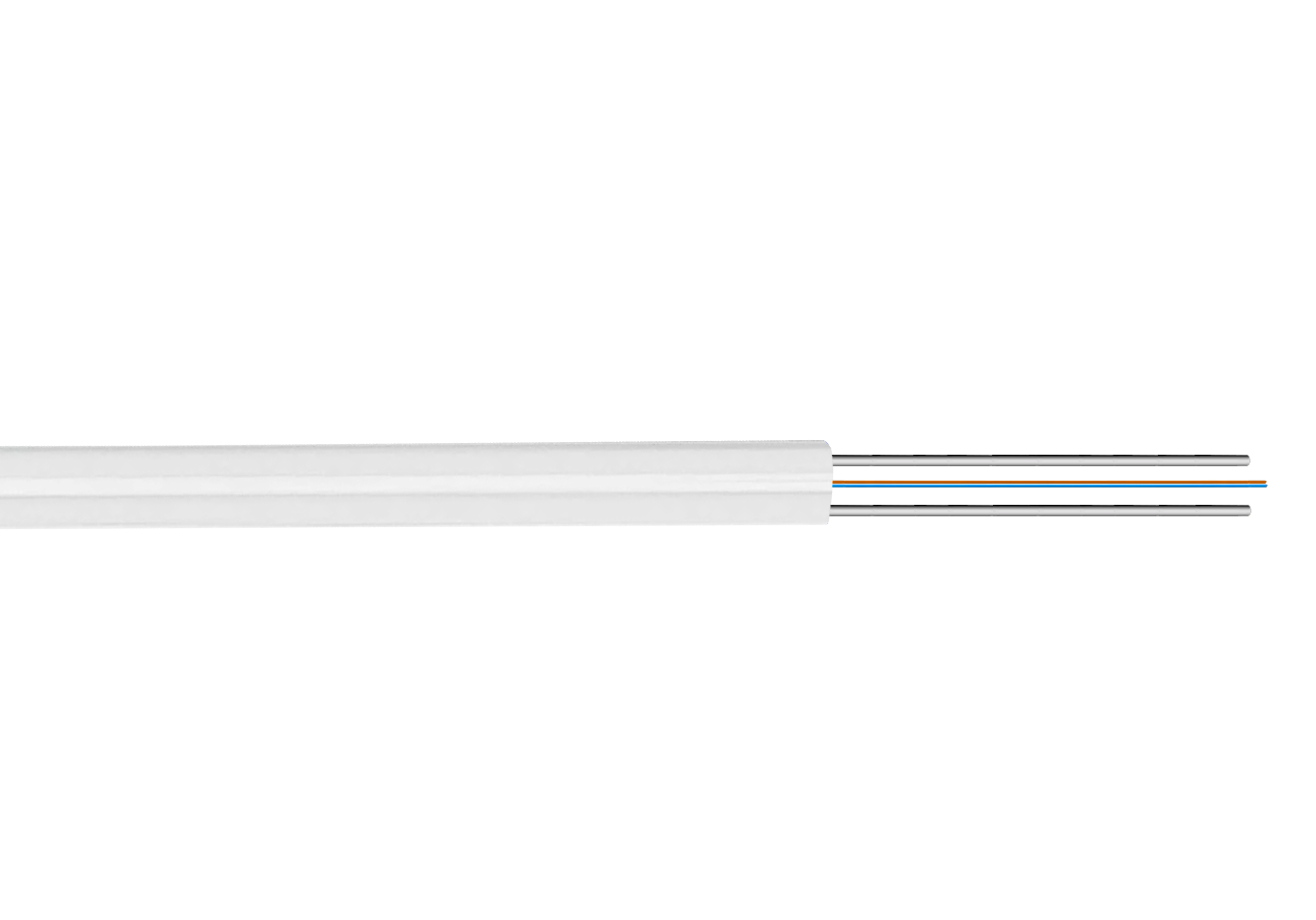 2-Fibras-G652D Blanca 500m DropCable Ext. FTTH SM LSZH 3x2mm - Imagen 3