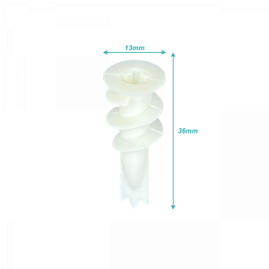 50-unids. Tarugo 8mm Tornillo Para Volcanita broca nylon 1/2-pulgadas