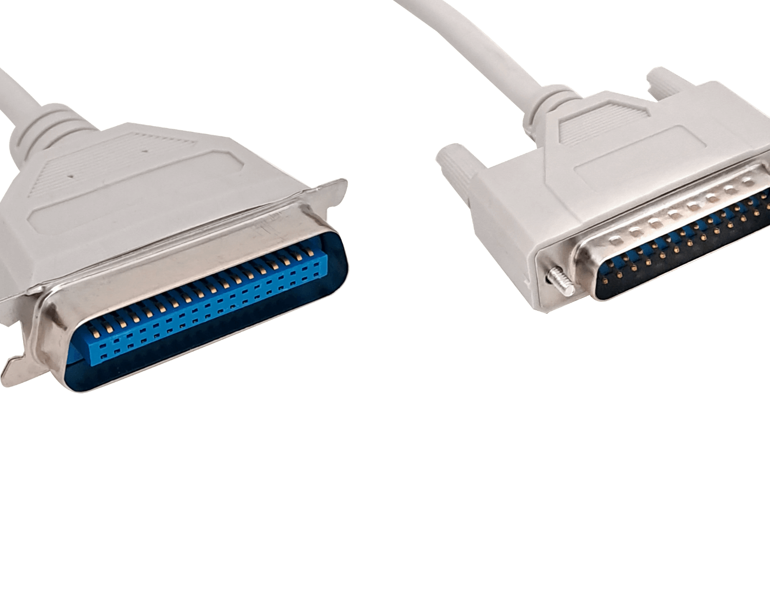 Cable Paralelo 2,5mt p/Impresora DB25-Macho CEN36 Gris VW-1 Centronics