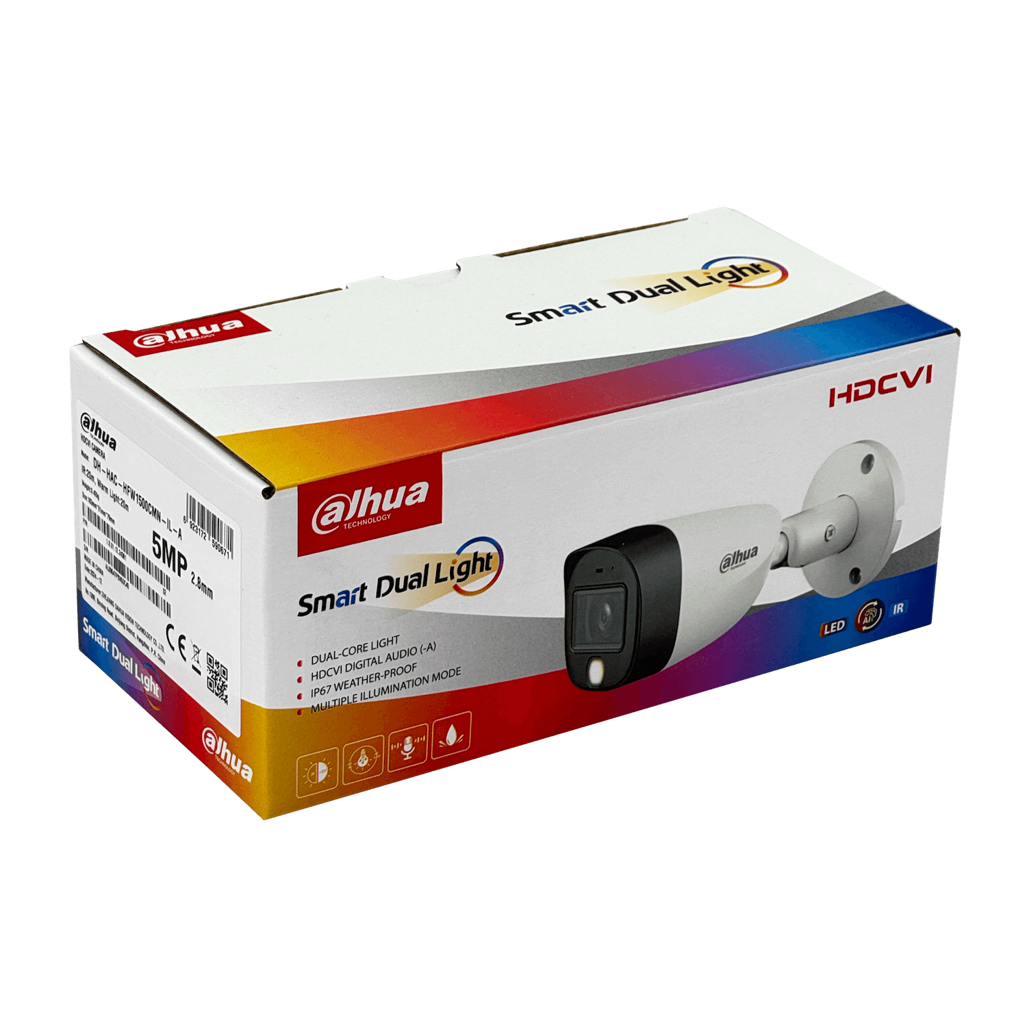 DAHUA Bala 5mp fijo-2,8mm HDCVI Audio Camara Analoga IR20m 16:9 IP67