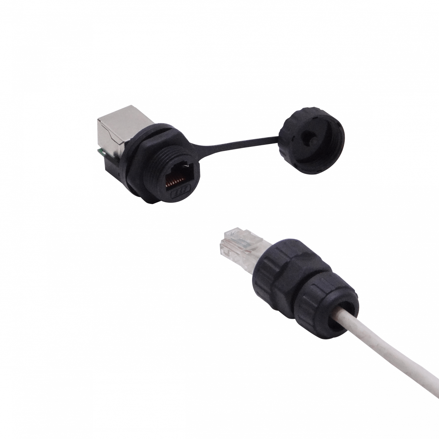Copla y Cabeza RJ45 STP FTP Exterior M20 IP67 p/Caja Hembra-Hembra - Imagen 4
