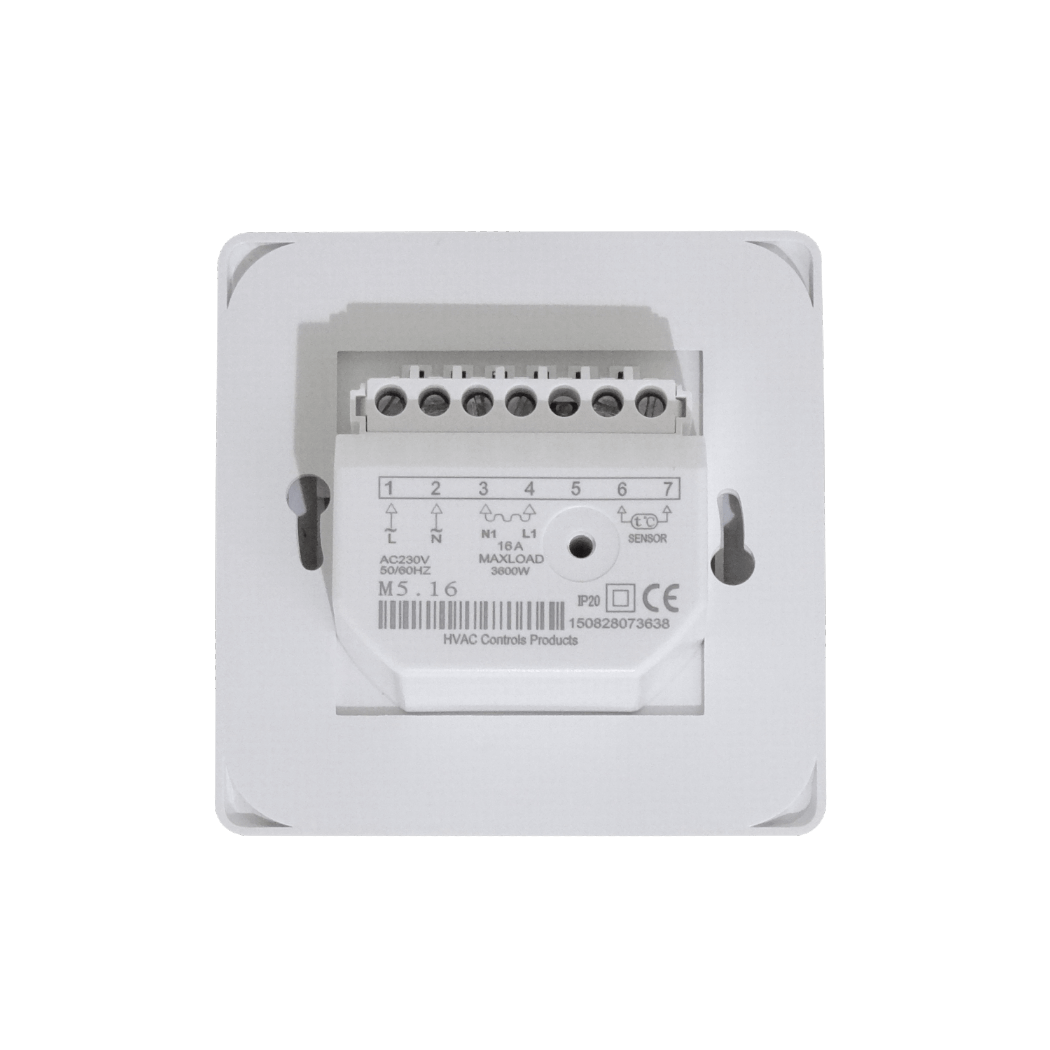 Mecanico Sensor-Piso 5-40ºC 230VAC 16A 3500W Termostato IP20 86x86mm - Imagen 2