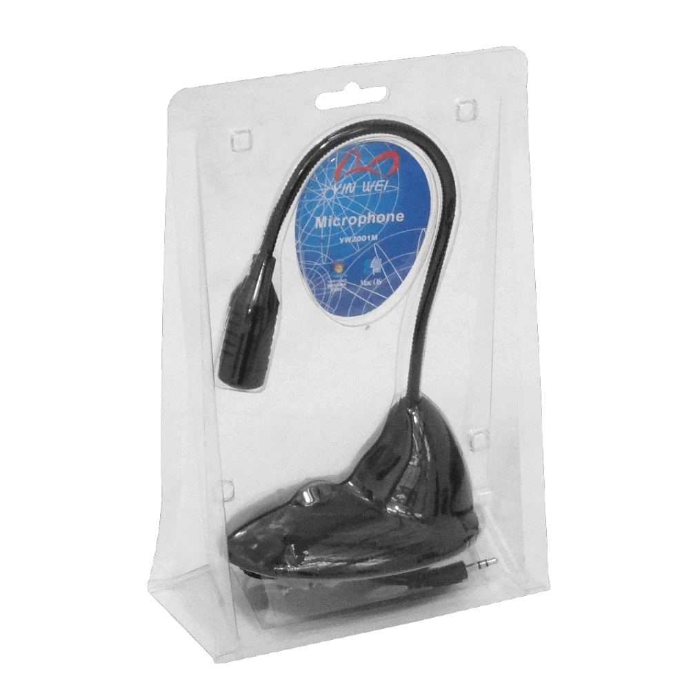 Microfono 3,5mm-M c/Base Cable-130cm para Escritorio YW2001M - Imagen 2
