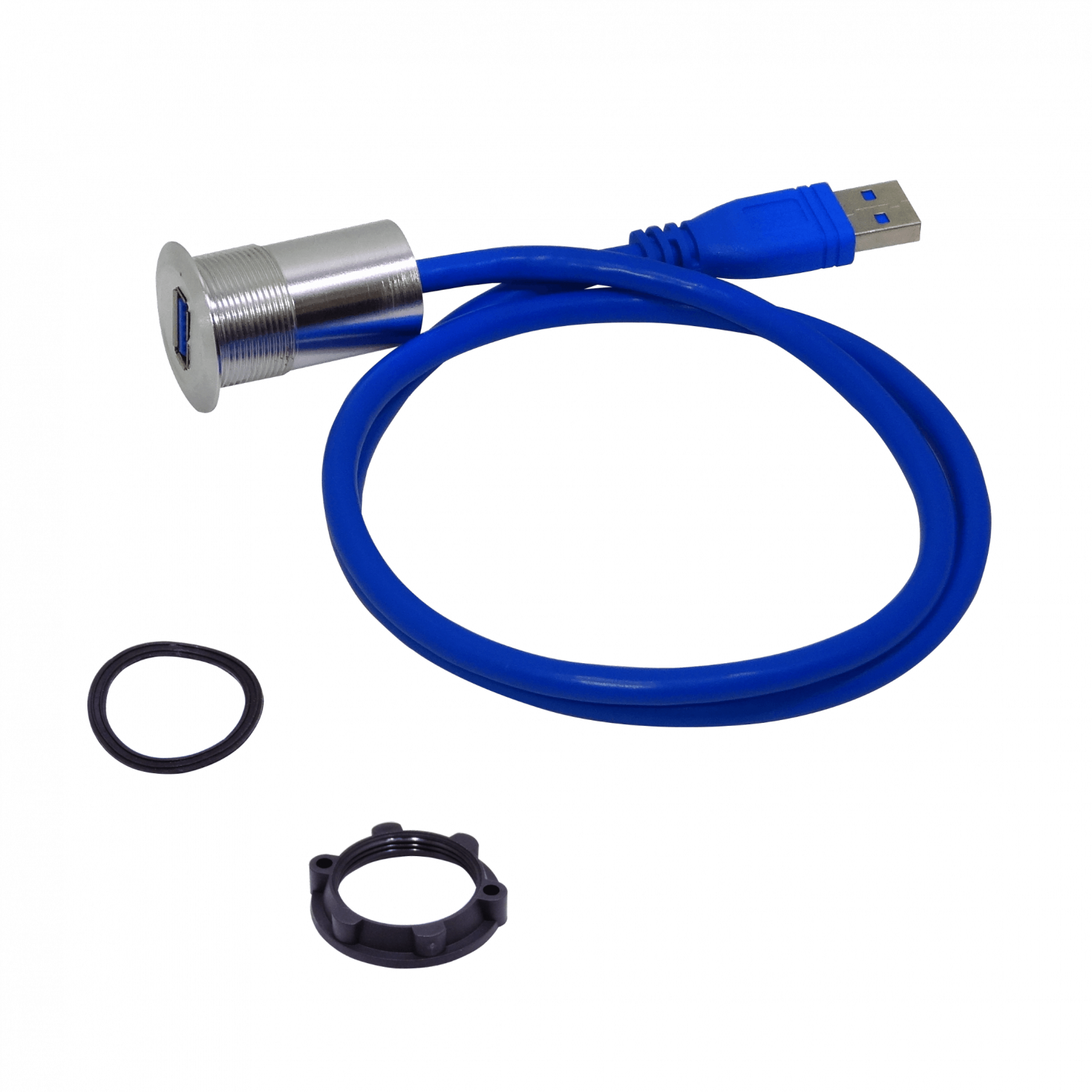 Panel-Diametro-M22mm Cabeza-28mm USB-AH USB3.0 Cable 60cm A-M Alt-34mm