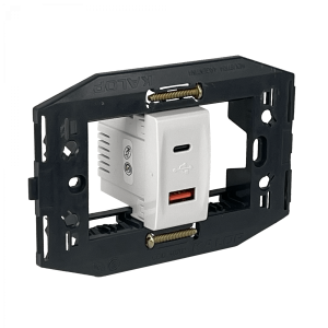 KALOP Type-C 1xUSB-C 1xUSB-A Total 3A 10W 100-240VAC Bastidor KS40493
