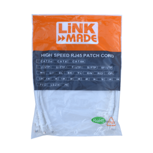 LINKMADE 4un 50cm Cat6 U/UTP Blanco LSZH Cable Patch Inyectado Multif