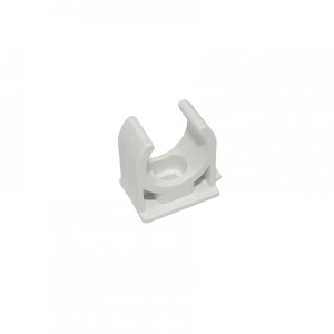 LINKCHIP 16mm Soporte Fijacion Abrazadera p/Tubo PVC Blanco Tornillo