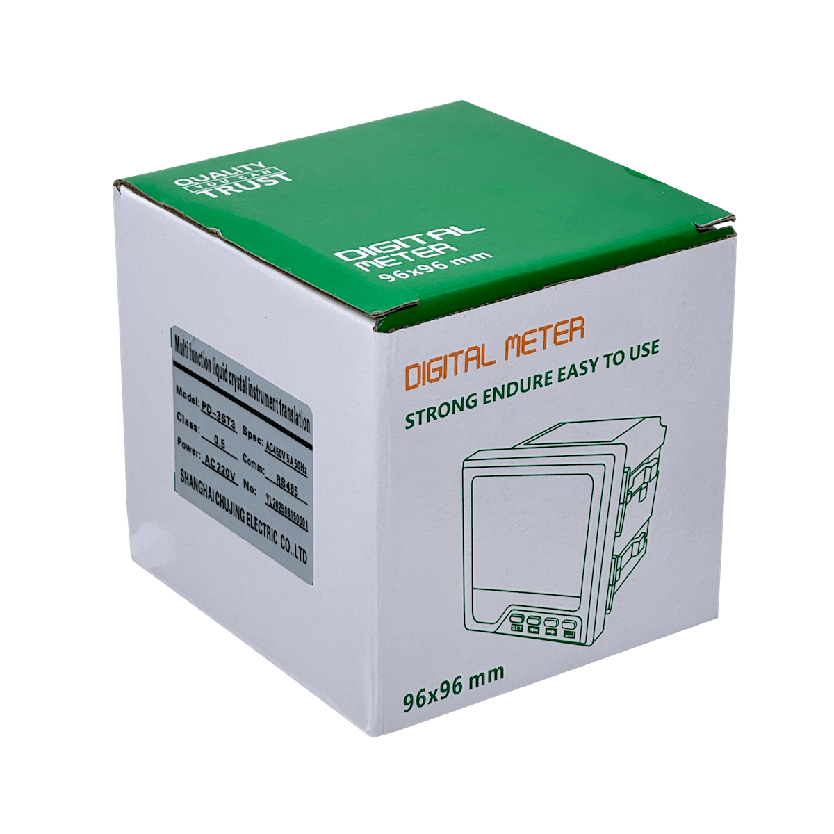 Analizador Trifasico AC Coseno FactorPotencia VA 96x96mm 380V RS485 - Imagen 3