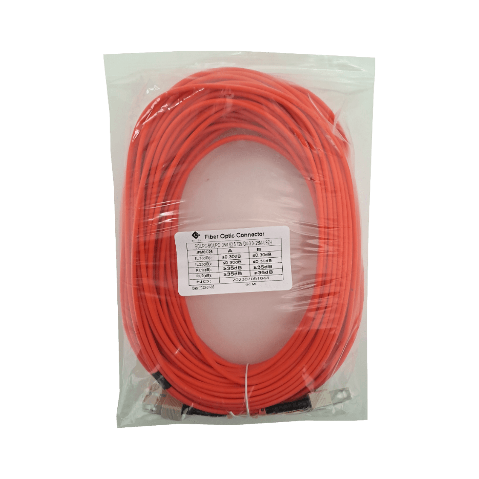 25mt SC-SC OM1 MultiModo MM Duplex Jumper Fibra 62.5/125um 3mm LSZH