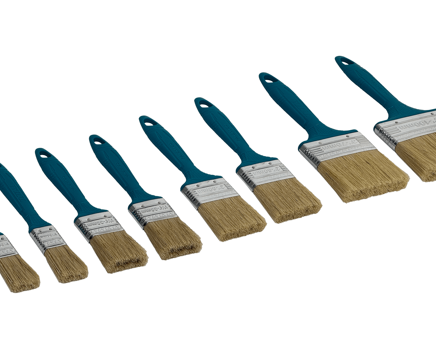 TOTAL 8-brochas Para Pintura 2-25mm 2-38mm 2-50mm 1-75mm 1-100mm - Imagen 3