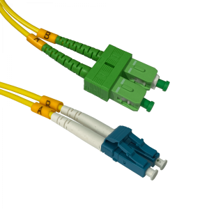 2mt SC/APC-LC/UPC MonoModo SM Duplex Jumper Cable Fibra 9/125um 3mm
