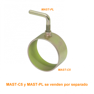 Base para tubo de 58mm req/MAST-PL Fijacion Mastil Telescopico