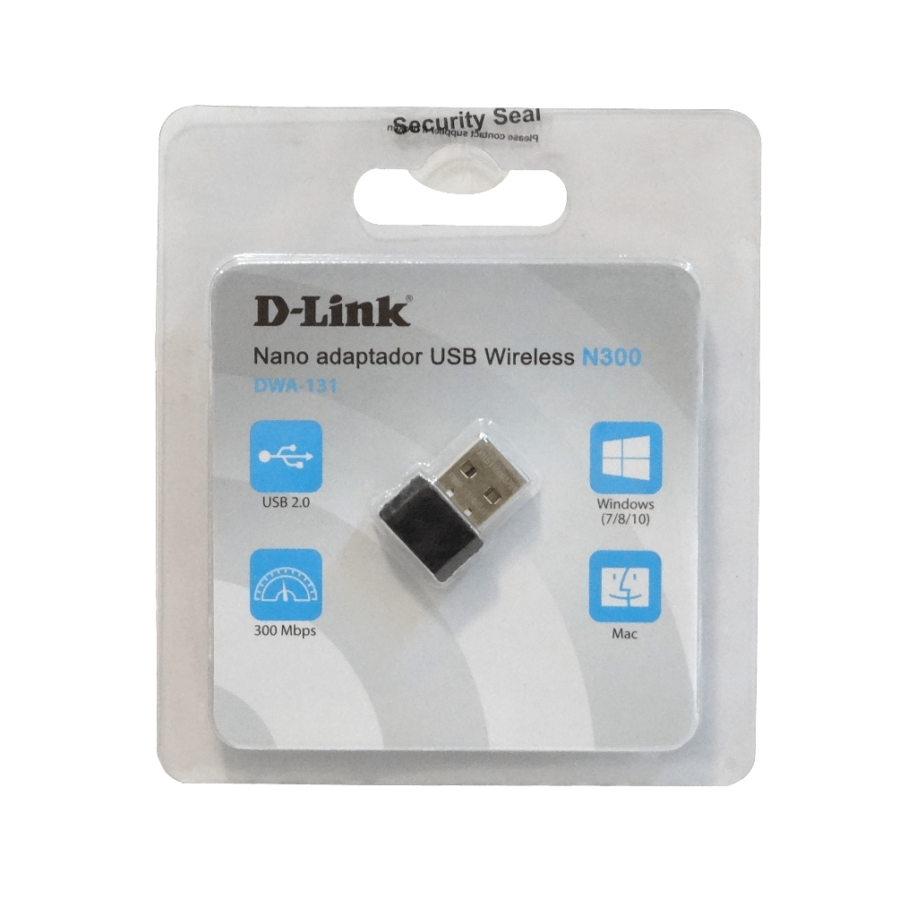 D-LINK N300 Adaptador WiFi USB2.0 B-G-N 300mbps 1-USB-AM