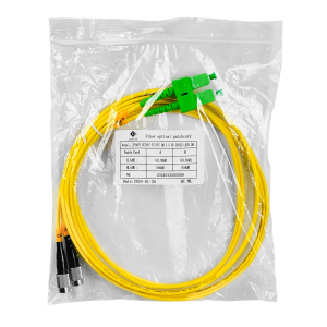 2mt SC/APC-FC/UPC MonoModo SM Duplex Jumper Cable Fibra 9/125um 3mm