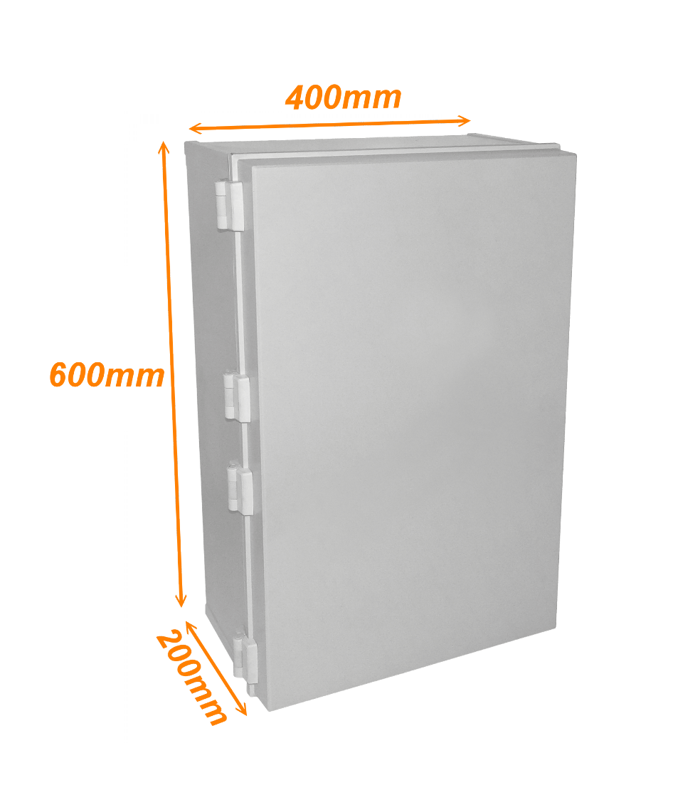 400x600x200mm Tablero Estanco Gris Plastico IP66 RoHS c/Placa - Imagen 5