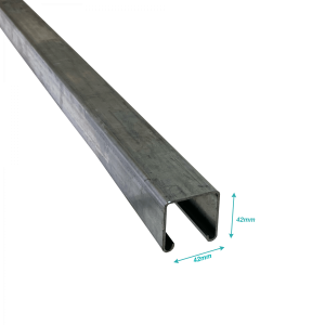 Riel Liso 42x42mm Zincado Unistrut 3mt