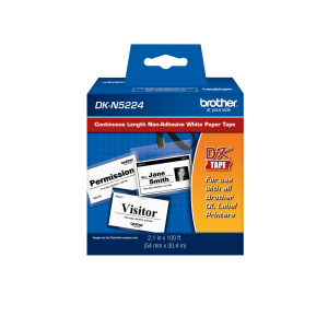 BROTHER Sin-Pegam 54mm x 30,4mt Negro sobre Blanco Papel-Continuo p/QL