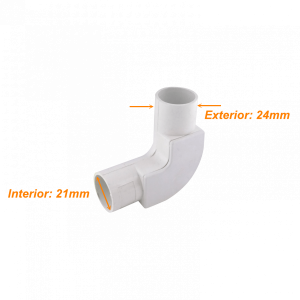 LINKCHIP 20mm Codo con Tapa para Tubo PVC Blanco