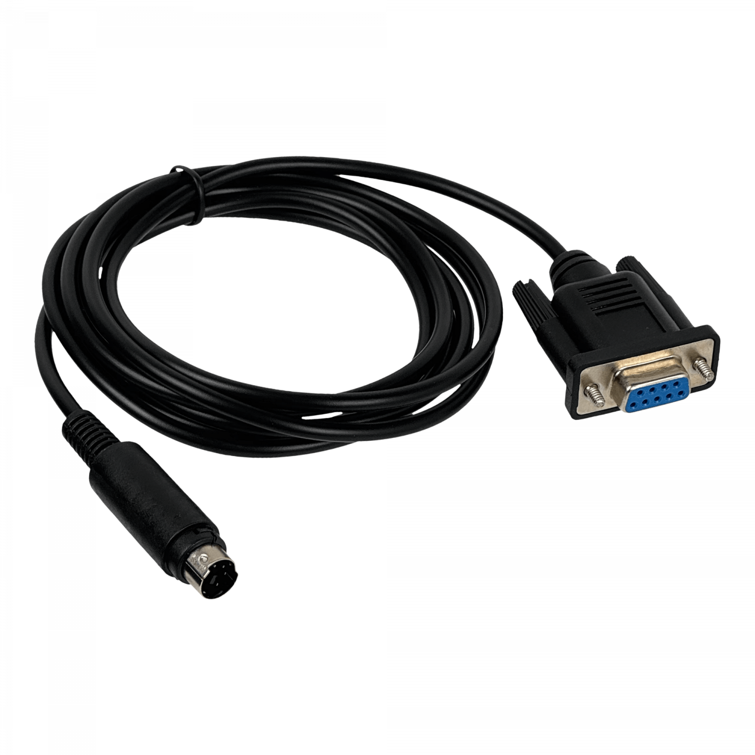 Cable 1,8mt DIN-Macho(PS2) DB9-Hembra(DE-09) p/ RS232 Melsec PLC 180cm - Imagen 2