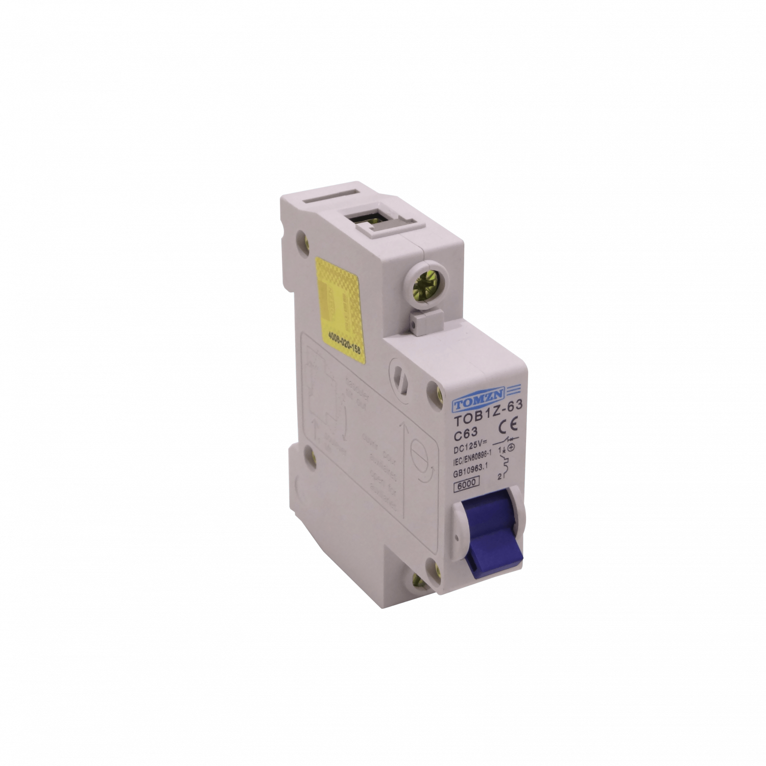 TOMZN 63A 125VDC C-Continua Interruptor Automatico Termomagnetico C63