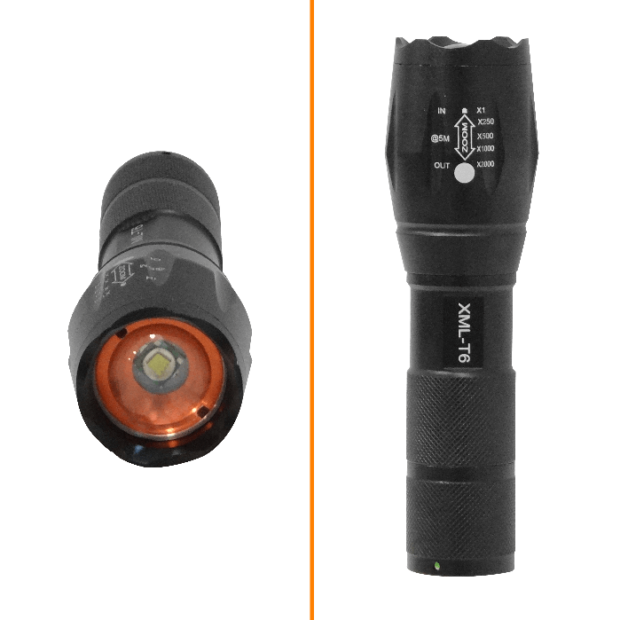 DM-L03 1-LED incluye cargador/4,2V y pila 18650 litio Linterna XML-T6 - Imagen 5