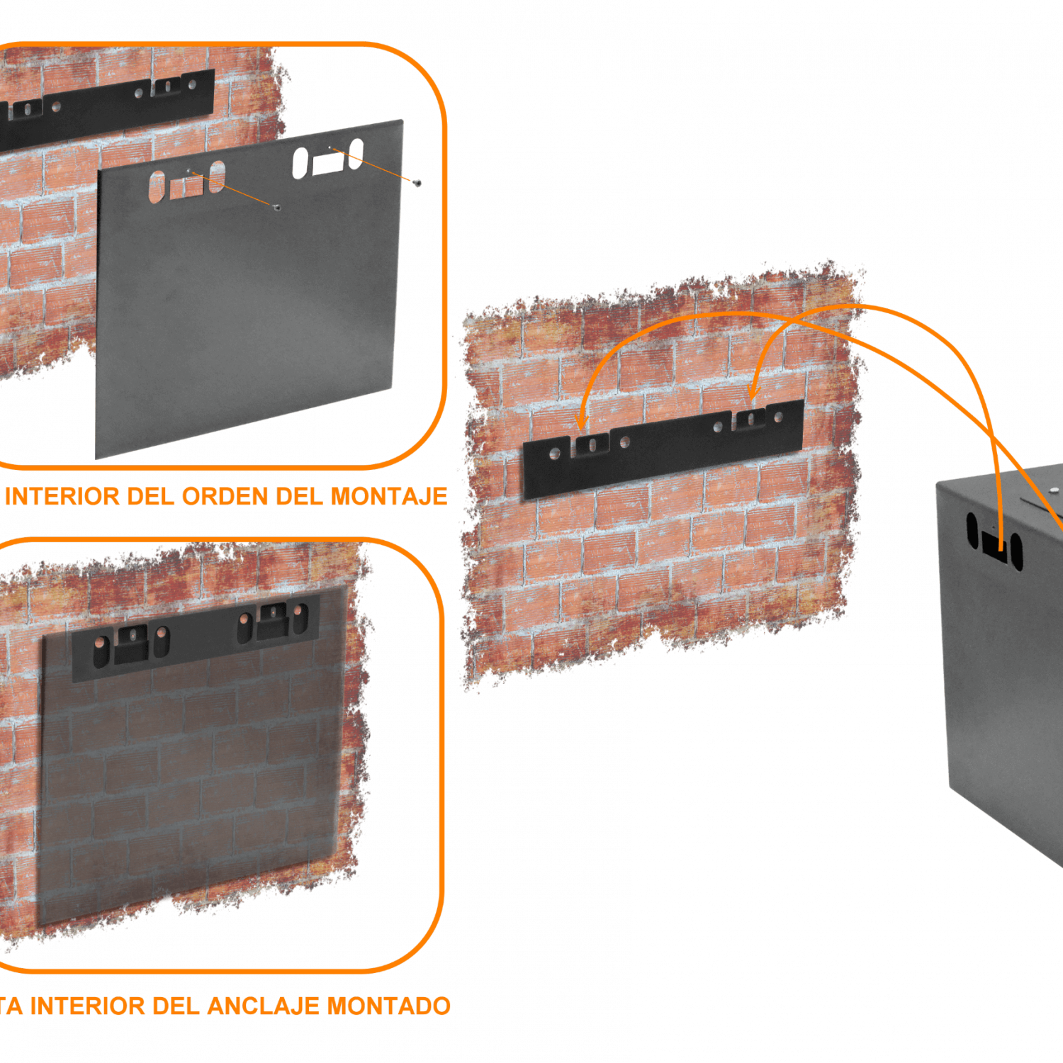 LINKMADE RACK PARED 15U 45CM-FONDO NEGRO INC-2U - Imagen 3