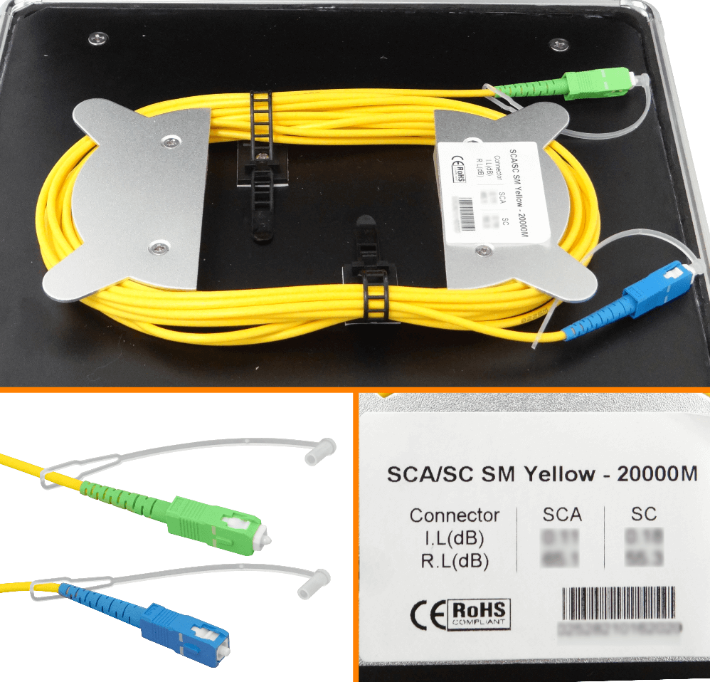20km 9/125 SC/APC-SC/UPC G652 Monomodo SM SX 20000mt Bobina Lanzamient