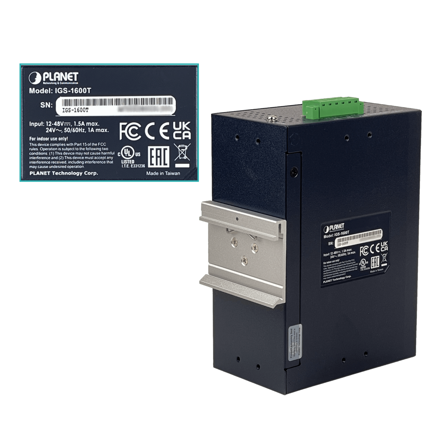 PLANET 16-1000 IP30 Switch Industrial no-Admin Riel-DIN req/12-48VDC - Imagen 8